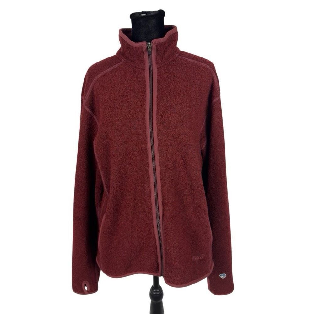 Kuhl NWOT Burgundy Alfpaca Fleece Full Zip Jacket - Women’s XL